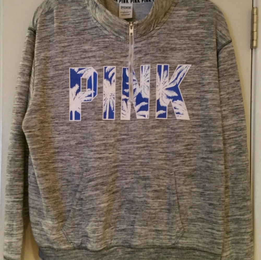 VICTORIA SECRET PINK partial zipper sweater